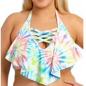 NWT - California Waves BoHo Tie Dye  Bikini Top